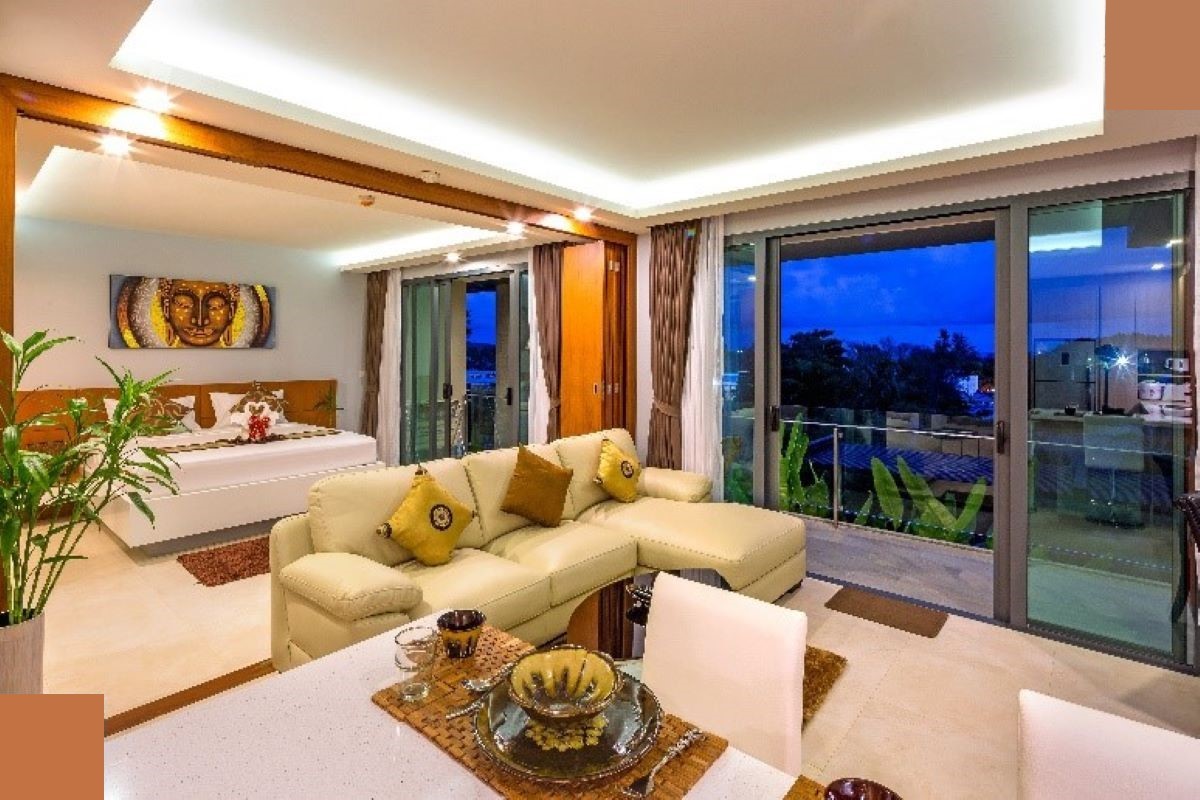 1 Bedroom Foreign Freehold Sea View Condo for Sale at The Tree Condominium near Rawai Beach, Phuket