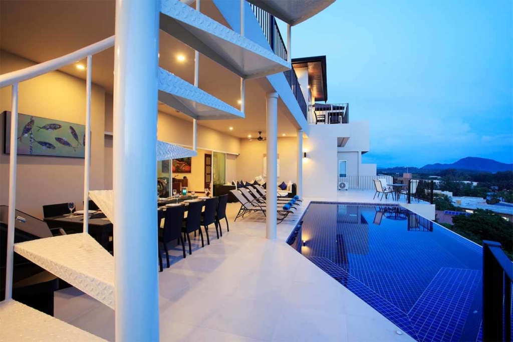 Turquoise Villa 9 Bedroom Sea View Pool Villa for Rent Nai Harn Phuket