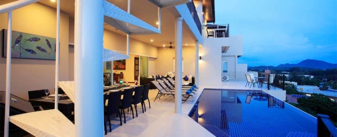 Turquoise Villa 9 Bedroom Sea View Pool Villa for Rent Nai Harn Phuket