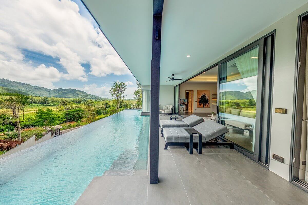 3 Bedroom Mountain View Pool Villa with 12 Metre Swimming Pool for Sale in Thalang Phuket