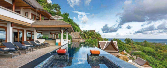 5 Bedroom Luxury Panoramic Sea View Pool Villa for Rent near Surin Beach, Phuket