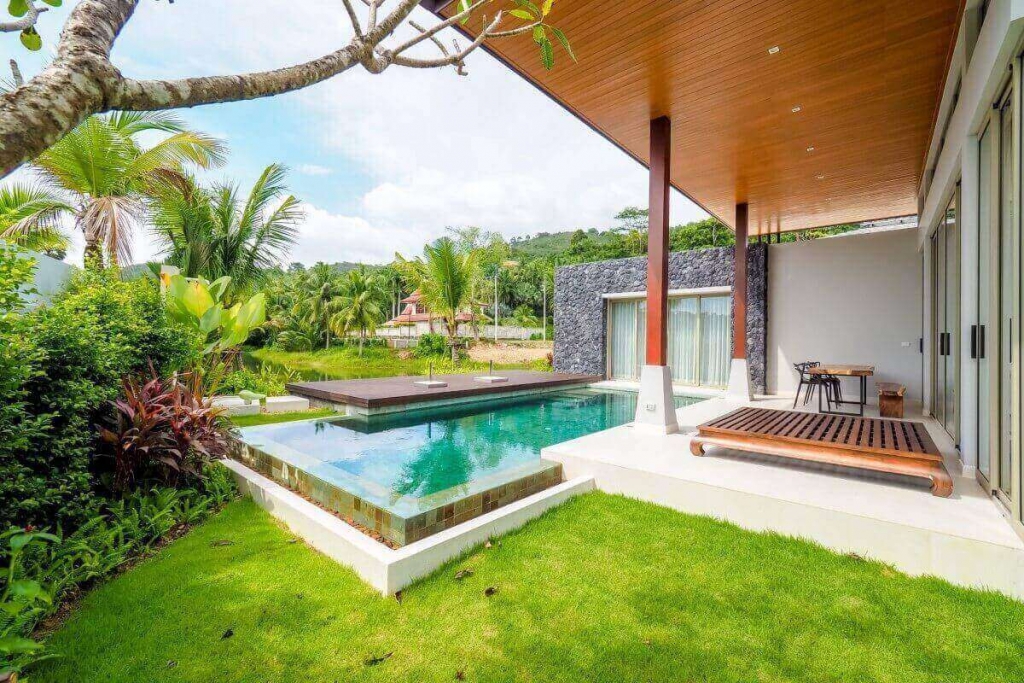 3 Bedroom Balinese Style Lakeside Pool Villa for Sale near Layan Beach, Phuket