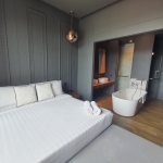 2-bedroom fully furnished sea view condo Soi Saiyuan, Rawai, Phuket master bedroom and bathroom PSC-RAW-376