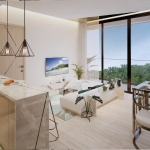 1-2 bedroom condos with 5-star hotel license near Nai Harn Beach, Phuket 2 bedroom living area PSC-NAH-485
