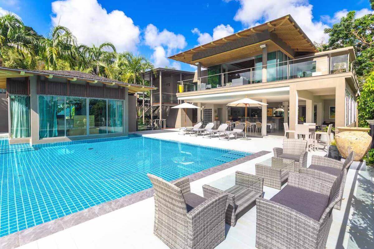 6 Bedroom Sea View Luxury Pool Villa For Sale At La Colline In Layan Phuket Thai Residential