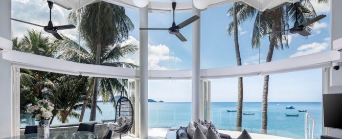 4 Bedroom Stylish Oceanfront Pool Villa for Sale Steps to Kalim Beach, Phuket