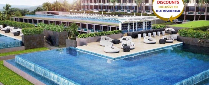 2卧室海景公寓，带阳台游泳池，可步行至普吉岛苏林海滩