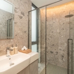 1-2 bedroom seaside resort condos across Bang Tao Beach, Phuket shower PSC-BAN-575