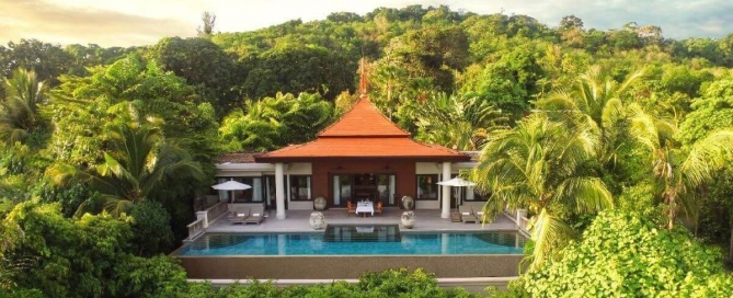 Poolvilla mit 2 Schlafzimmern und Meerblick zum Verkauf mit privatem Zugang zum Strand in Trisara in Cherng Talay, Phuket