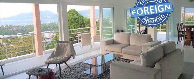 3 Bedroom Foreign Freehold Sea View Penthouse Condo for Sale by Owner at Diamond Condominium near Patong Beach, Phuket