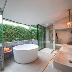 24-Bedroom Boutique Villa & Hotel Resort in Thalang, Phuket bathroom with moroccan style tiles and round bathtub PSR-THA-642