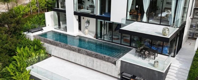 3-bedroom sea view pool villa near Layan Beach, Phuket exterior view PSV-LAY-632