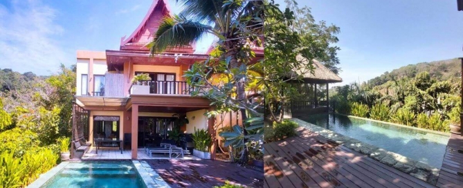 5 Bedroom Mountainside Pool Villa for sale at Nakathani near Nakalay Beach in Kamala, Phuket