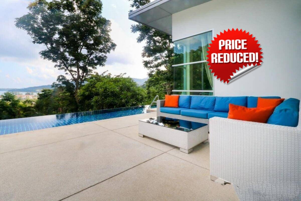 3 Bedroom Sea View Mountainside Pool Villa for Sale at Kamala Hills Naka near Kamala Beach, Phuket