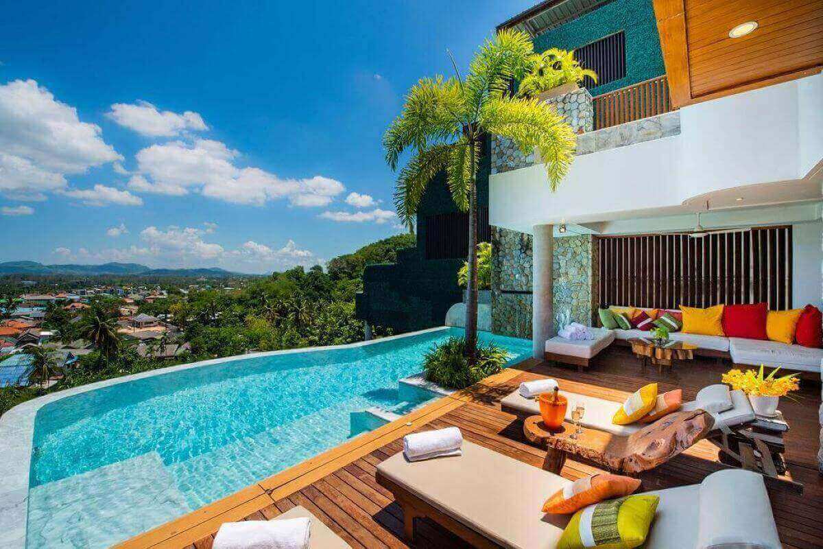 4 Bedroom Sea View Luxury Hillside Pool Villa for Sale in Bang Tao, Phuket