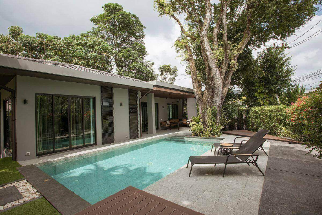 3 Bedroom Brand New Modern Art Deco Pool Villa for Sale at Baan Bua near Nai Harn Beach, Phuket