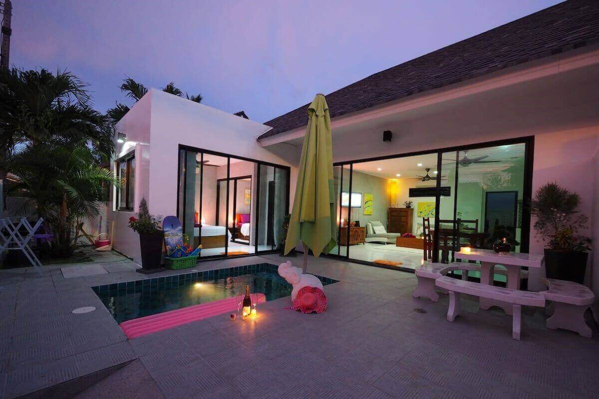 普吉岛拉威 Soi Pattana 业主出售的带私人跳水池的 2 卧室经济型别墅