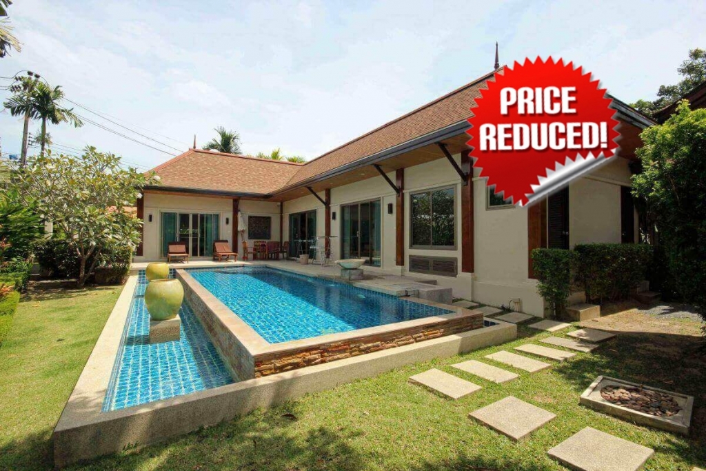 3 Bedroom Modern Oriental Pool Villa for Sale at Reduced Price near Nai Harn Beach, Phuket