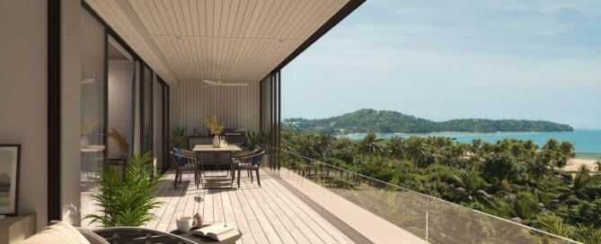 2 Bedroom Beach Facing Condo with Lanai Walk to Bang Tao Beach in Laguna, Phuket