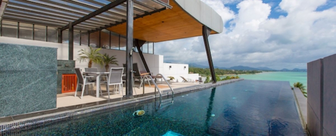 3-Schlafzimmer-Villa mit Meerblick und 14-Meter-Infinity-Pool zum Verkauf durch den Eigentümer in der Nähe von Rawai Beach, Phuket