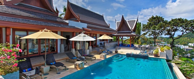 Poolvilla mit 5 Schlafzimmern und Meerblick zum Verkauf durch den Eigentümer in Baan Thai Surin Hill, Phuket