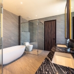 4-bedroom pool villas in the Laguna Area, Cherng Talay, Phuket bathroom with bathtub and double sink PSV-CHE-902