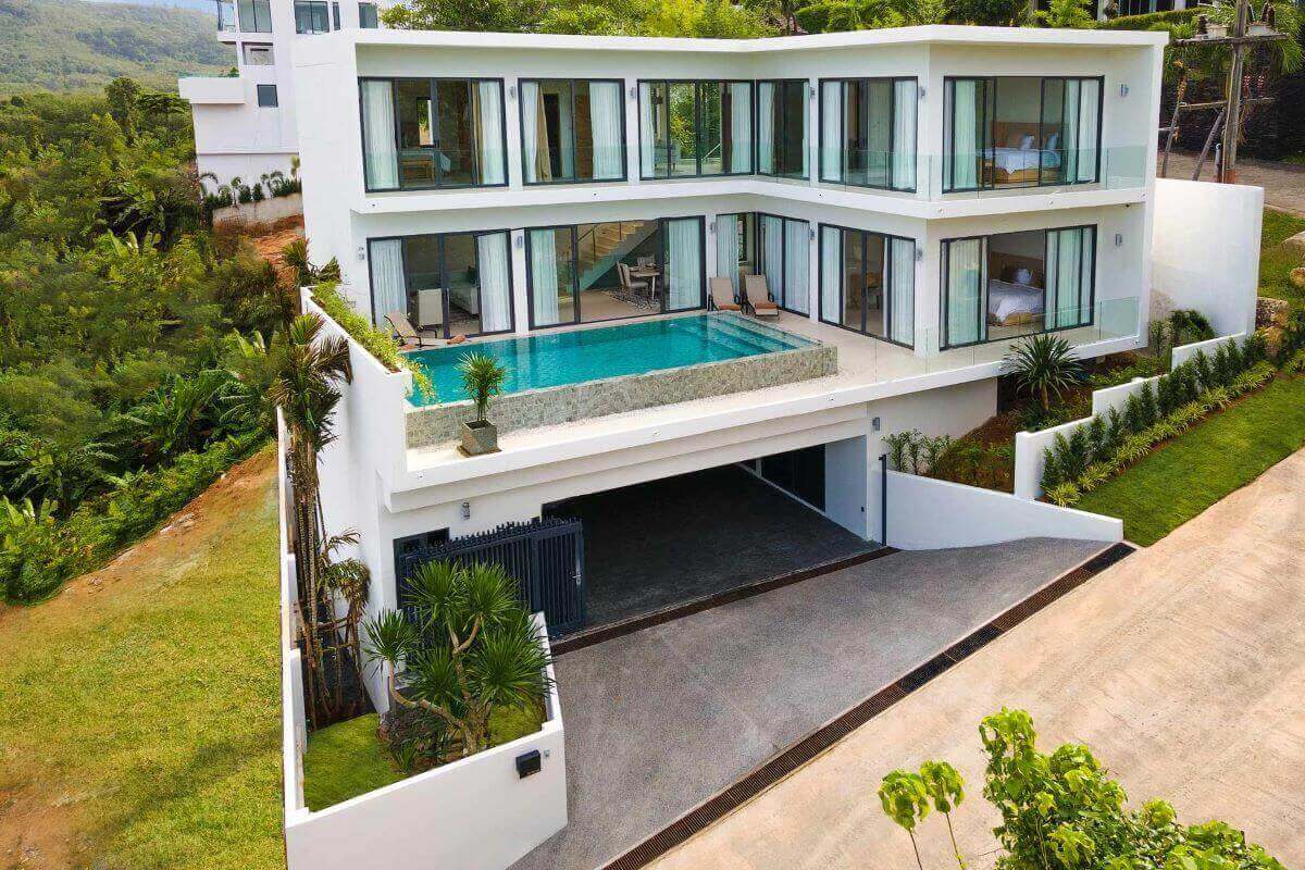 4 Bedroom Sea View Brand New Modern Pool Villa for Sale near Layan Beach, Phuket
