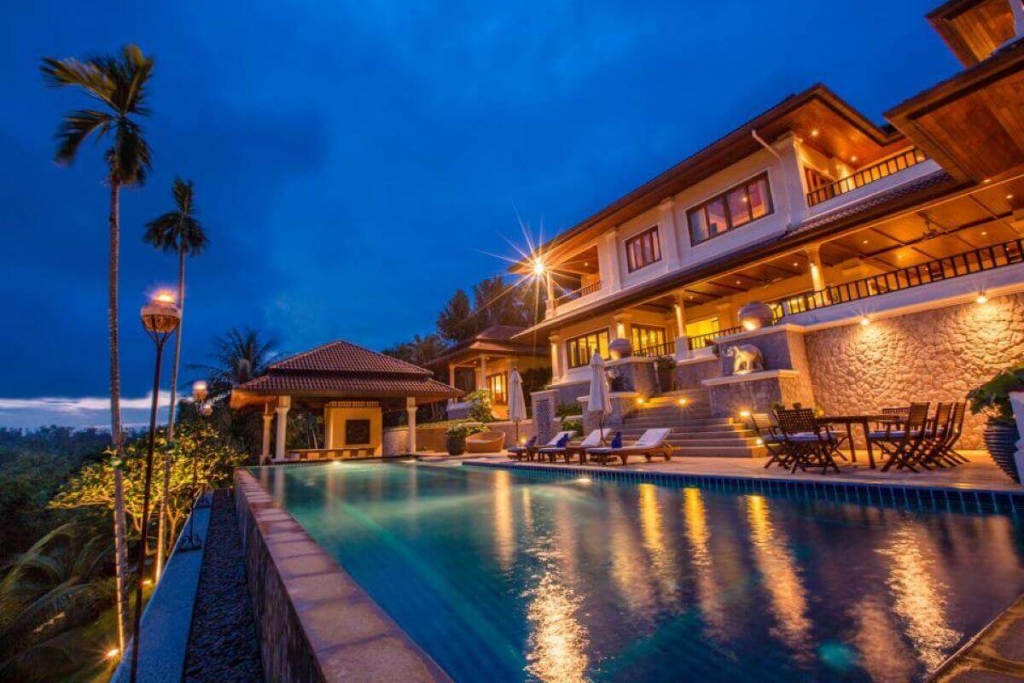 6 Bedroom Hilltop Pool Villa for Sale on Large Plot at Lakewood Hills near Layan Beach, Phuket