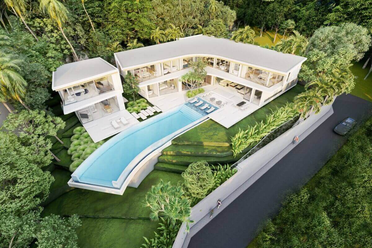 5 Bedroom Sea View Hilltop Luxury Pool Villa for Sale near Karon Beach, Phuket