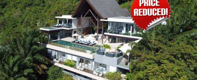6 Bedroom Panoramic Sea View Pool Villa for Sale on Millionaire's Mile Kamala Headland, Phuket