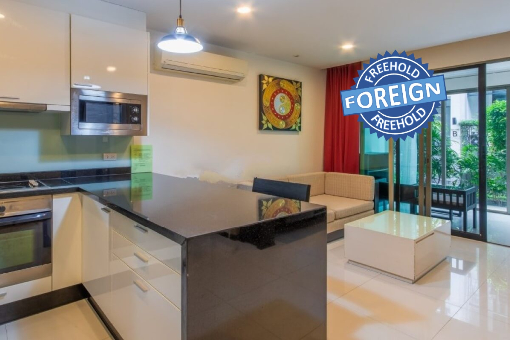Ausländische Eigentumswohnung im Erdgeschoss mit 1 Schlafzimmer zum Verkauf durch den Eigentümer in der Nähe von Kamala Beach, Phuket