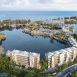 2-3 bedroom condos and penthouses with private pool in Laguna Phuket aerial view over lakes PSC-LAG-956