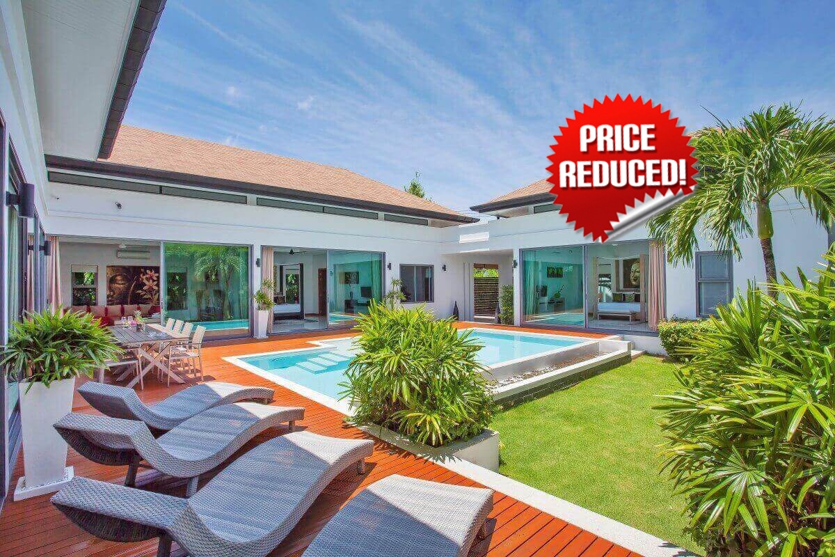 4 Bedroom Villa with Huge 12 x 4 Metre Saltwater Pool For Sale in Rawai, Phuket