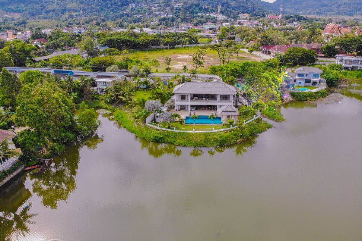 5 Bedroom Lakefront Pool Villa on Large Plot for Sale near BCIS in Chalong, Phuket