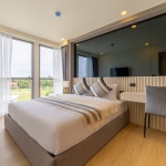 1-bedroom resort condos for sale in the Laguna area near Bang Tao Beach, Phuket bedroom and work table PSC-BAN-976