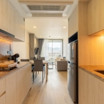 1-bedroom resort condos for sale in the Laguna area near Bang Tao Beach, Phuket kitchen dining living area PSC-BAN-976