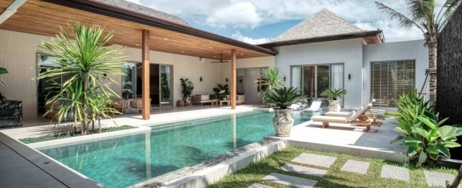 3 to 4 Bedroom Smart Home Pool Villas for Sale near Laguna in Cherng Talay, Phuket