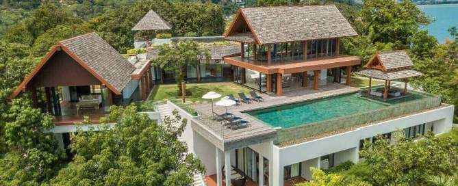 5 Bedroom Newly Renovated Luxury Oceanfron Pool Villa with 360' Views for Sale Kamala Headland in Phuket