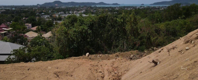 1,068 Sqm Stunning Sea View Land Plots for Sale by Owner 10 Minutes to BCIS in Chalong, Phuket