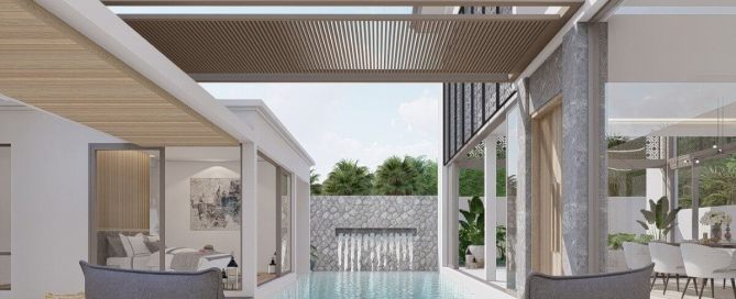 2-3 Bedroom Modern Balinese Tropical Pool Villa for Sale near Homepro & Villa Market in Chalong, Phuket