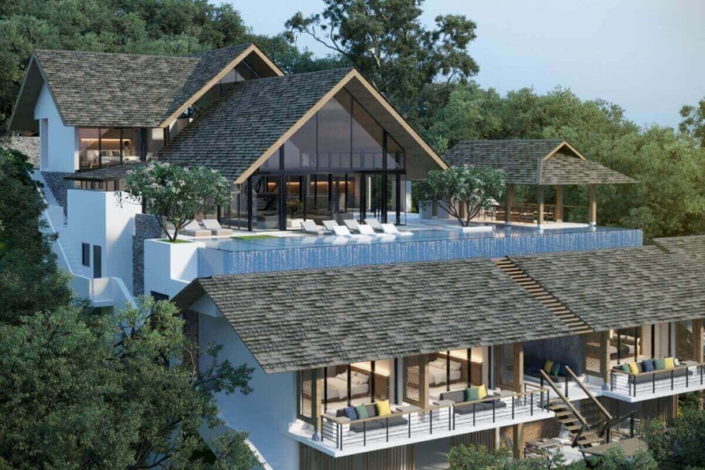 Luxuriöse Poolvilla mit 8 Schlafzimmern am Meer zum Verkauf auf der Millionaires' Mile auf Kamala Headland, Phuket