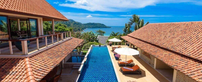 4-5 Bedroom Sea View Luxury Pool Villa for Sale at Katamanda Walk to Kata Noi Beach, Phuket