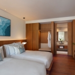 3-4 bedroom condos and penthouses near Layan Beach, Phuket bedroom with twin beds and ensuite bathroom PSC-LAY-1038