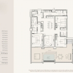 3-4 bedroom condos and penthouses near Layan Beach, Phuket 3 bedroom single level floorplan PSC-LAY-1038