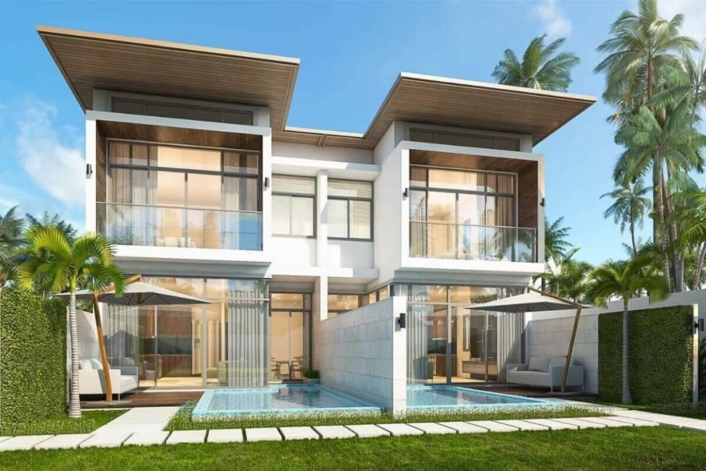 3 Schlafzimmer Erschwingliche Twin / Duplex Pool Villa zum Verkauf in der Nähe von Kamala Beach, Phuket