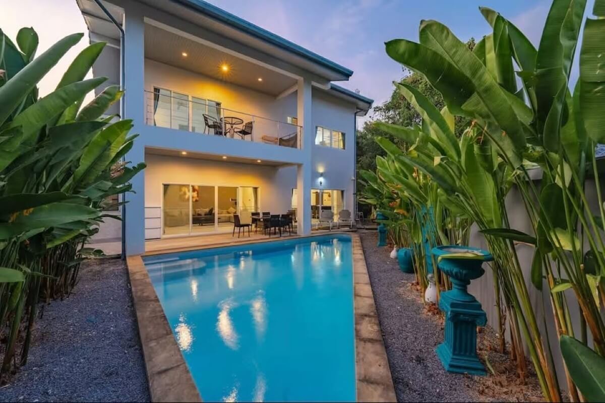 4-bedroom standalone pool villa near Rawai Beach, Phuket exterior shot with pool PSV -RAW-1040