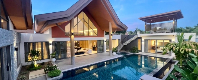4 Bedroom Modern Oriental Pool Villas for Sale near Laguna Area in Cherng Talay, Phuket