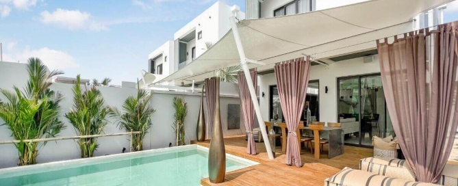 4 Bedroom Modern Family Pool Villas for Sale 8 Minutes to Nai Harn Beach in Rawai, Phuket