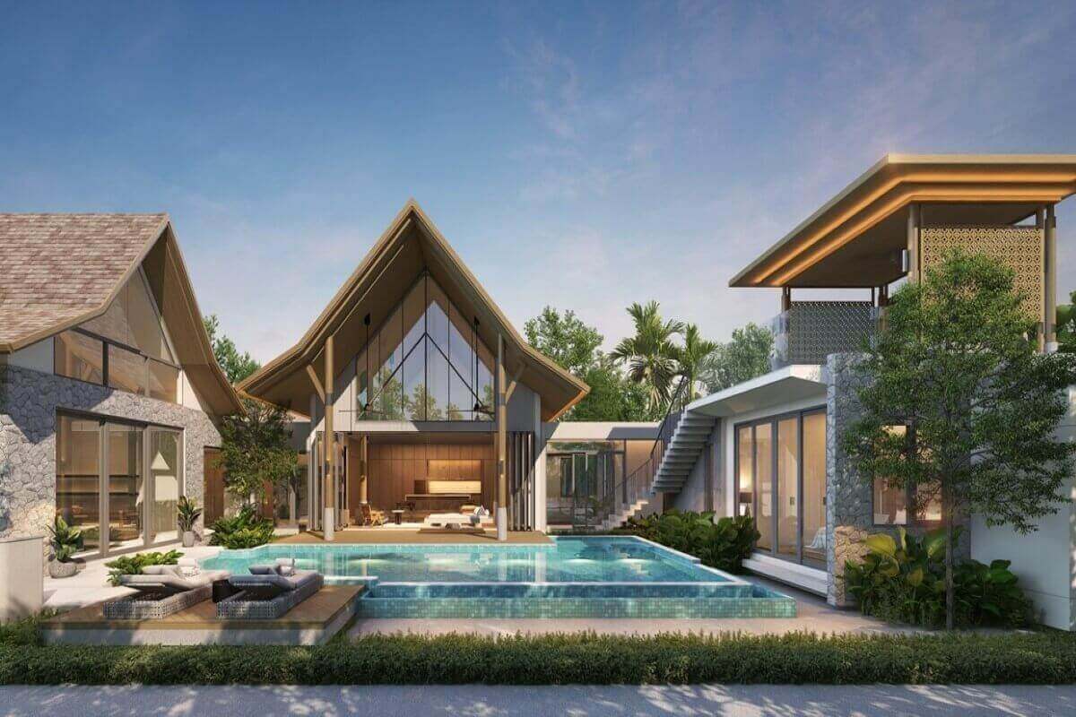 4 Bedroom Modern Oriental Pool Villa for Sale near the Laguna area in Cherng Talay, Phuket