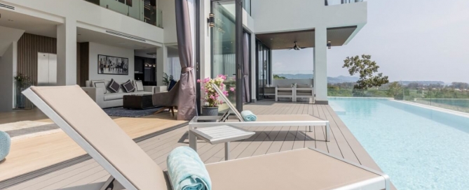 6 Bedroom Sea View Modern Luxury Tropical Pool Villa for Sale near Layan Beach, Phuket